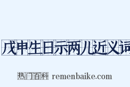 戊申生日示两儿近义词是什么意思的图片